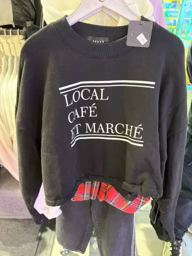 Local Café 黑色法式衛衣