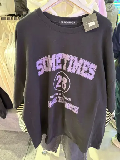 BLACKN9'CK 紫字長袖T